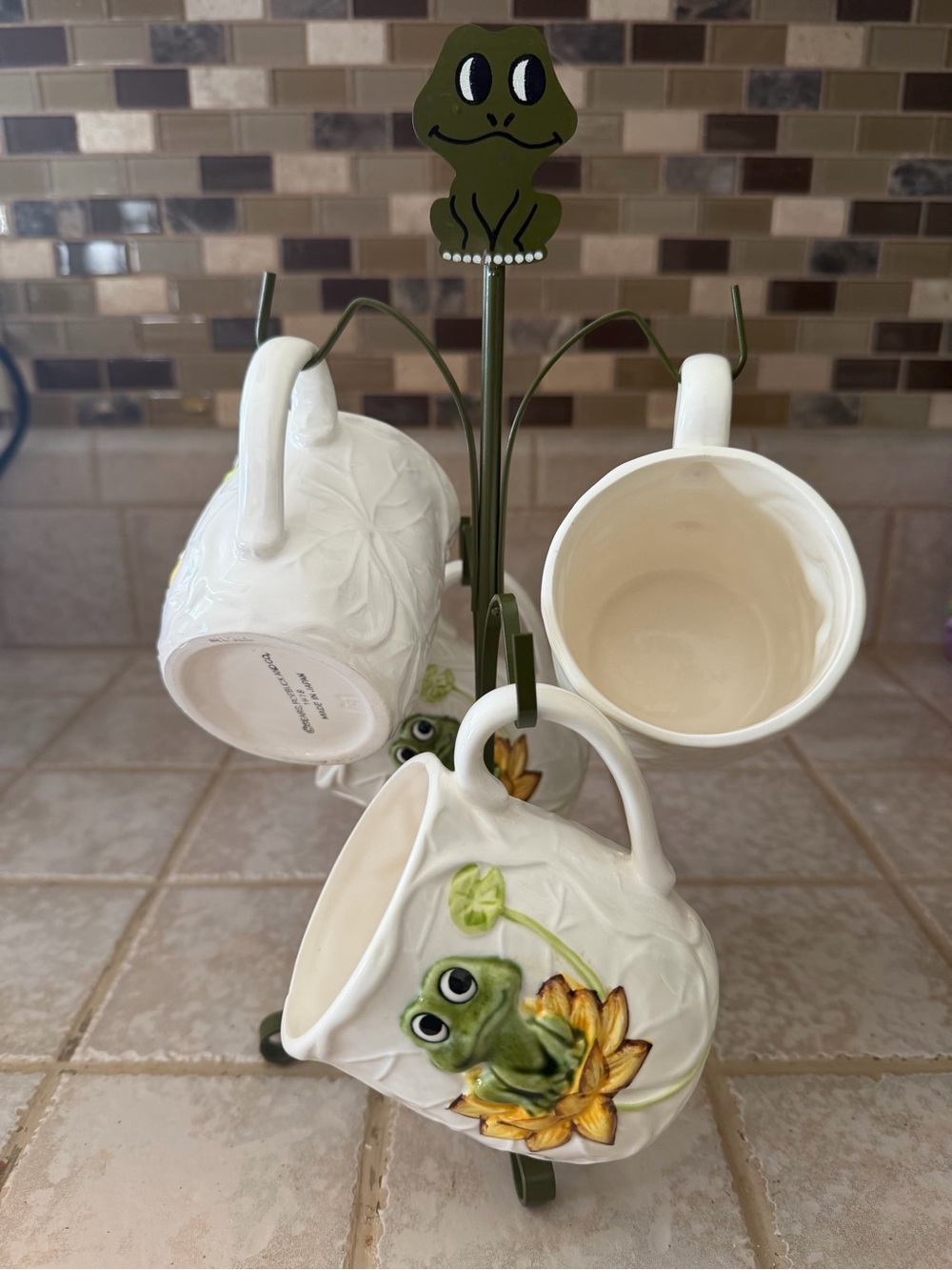 vintage 1978 sears roebuck neil the frog mugs with mug tree